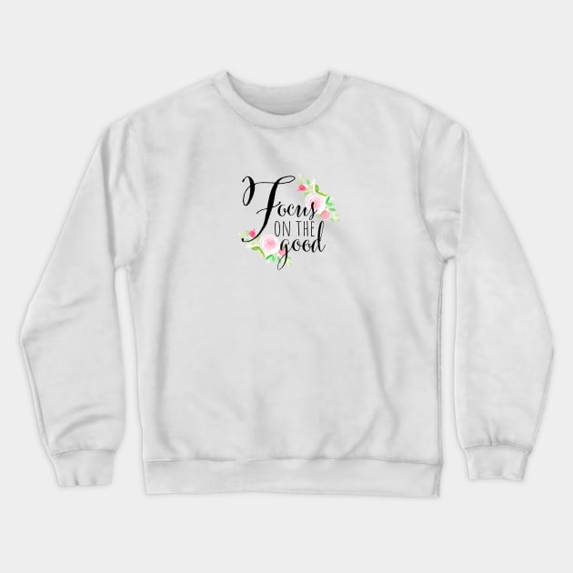 Watercolor floral handlettered Christian Graphic Crewneck Sweatshirt by Harpleydesign